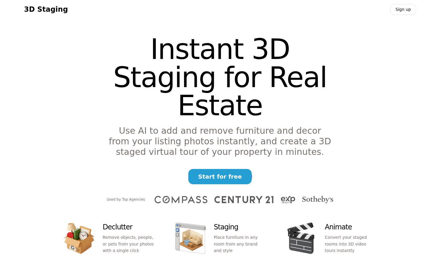 3D Staging Website