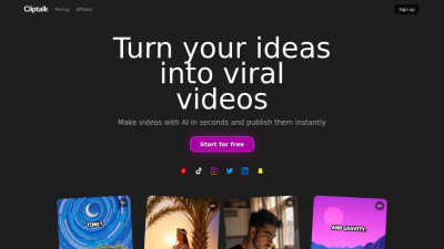 Cliptalk - AI tool for Content Creation