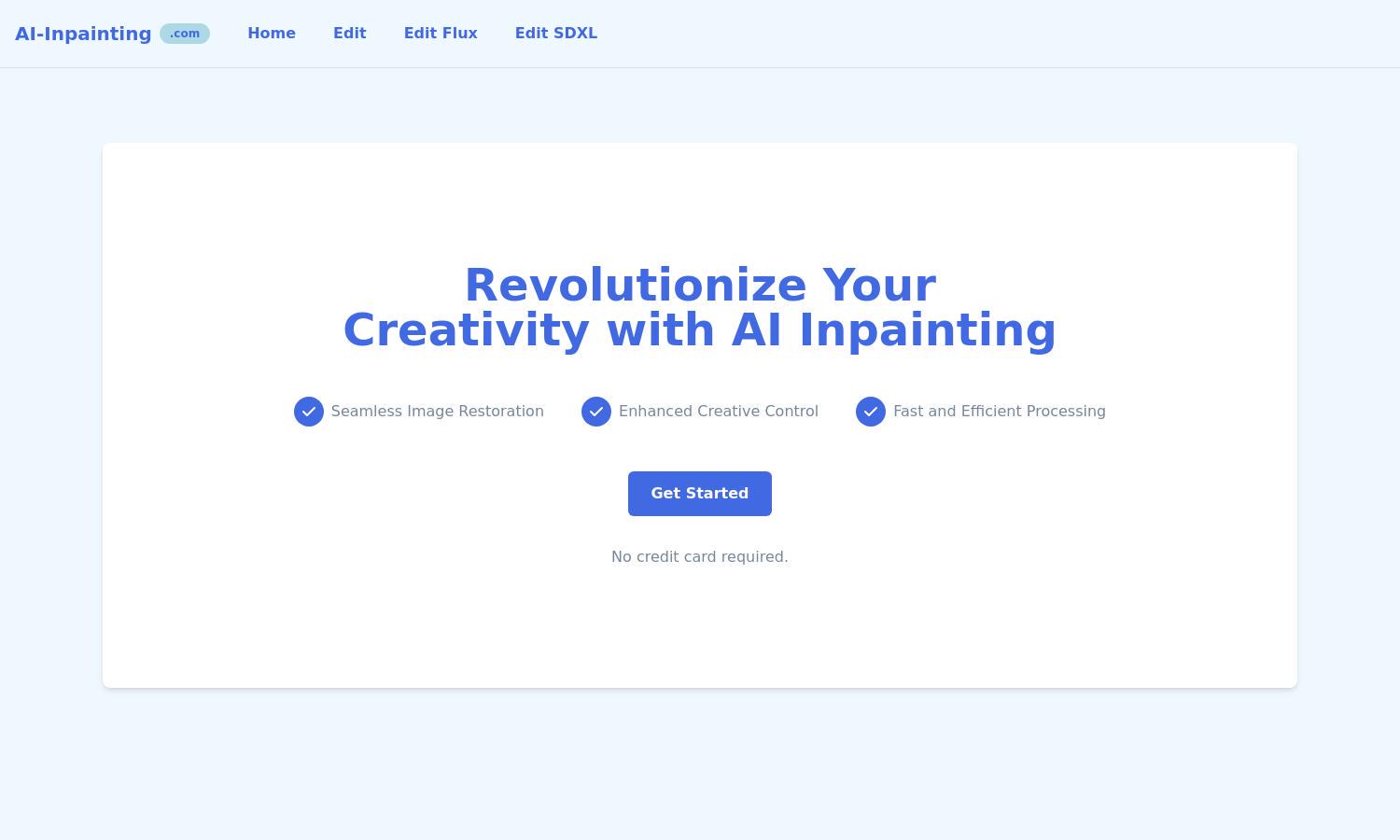 AI Inpainting Website