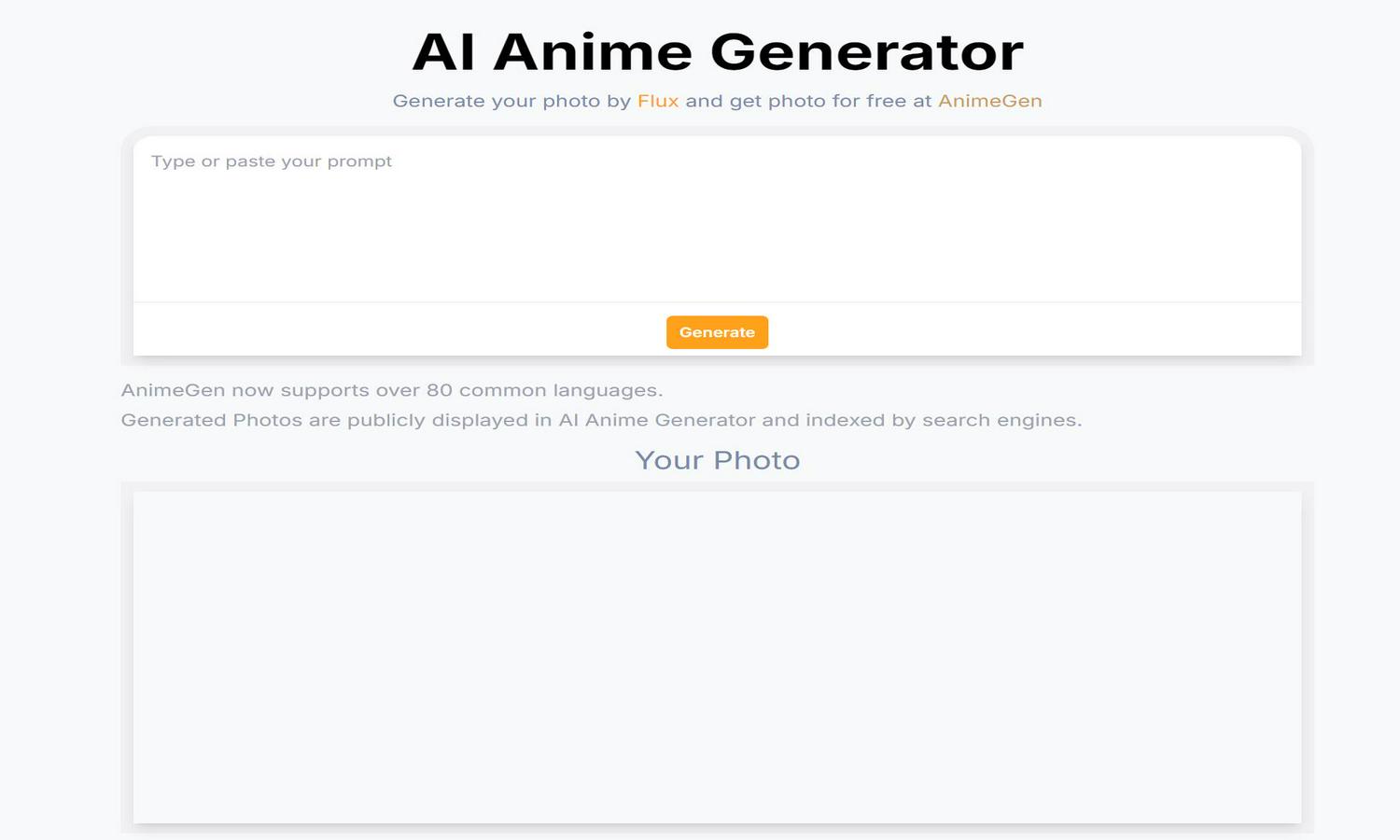 AnimeGen - Anime Image Generator Website