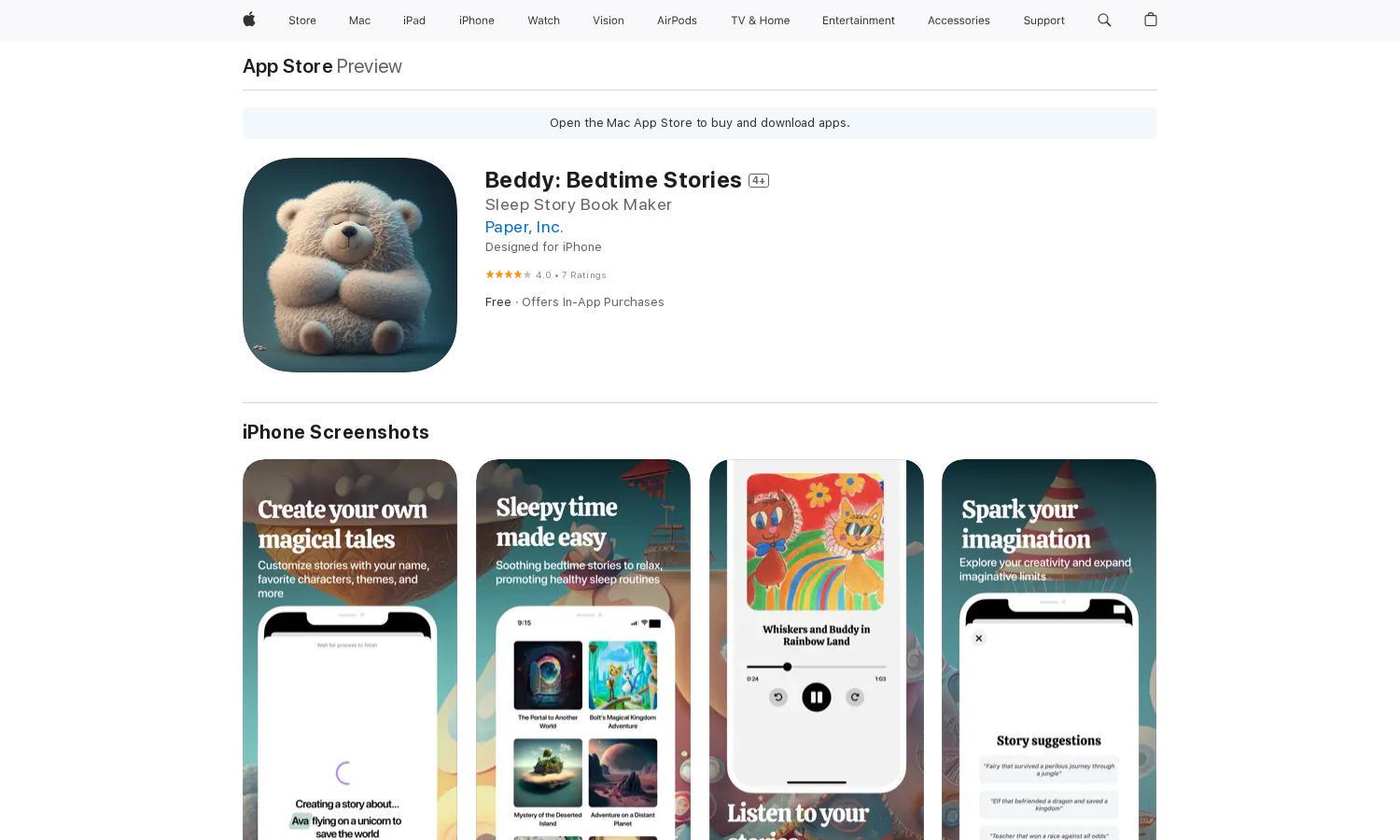 Beddy: Bedtime Stories Website