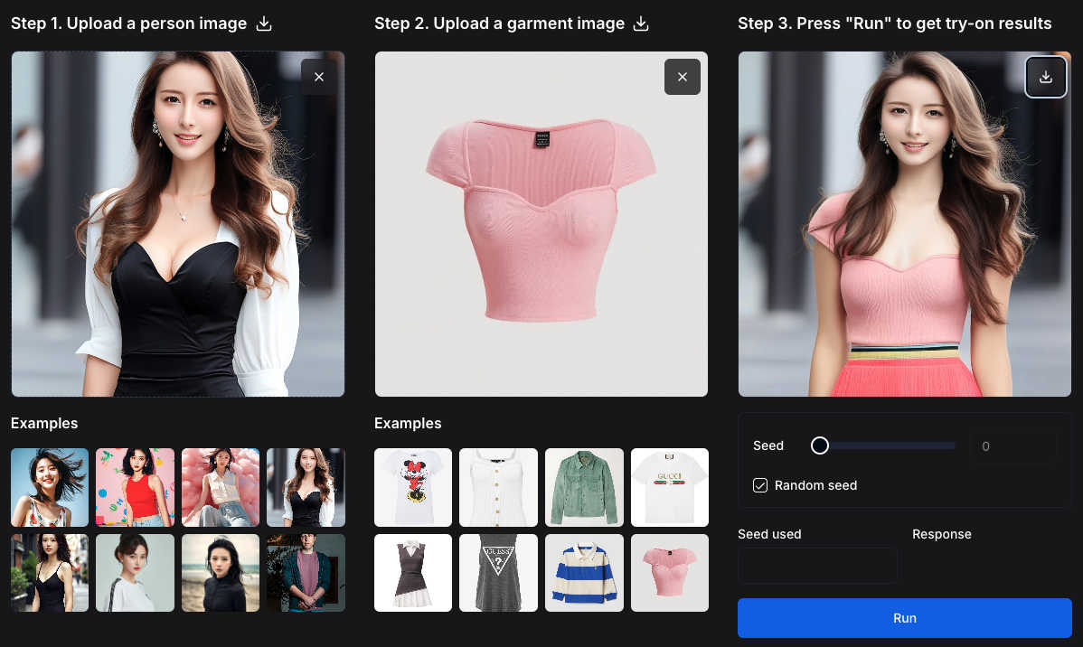 Virtual Clothes Try-On AI Fashion Fitting application interface and features