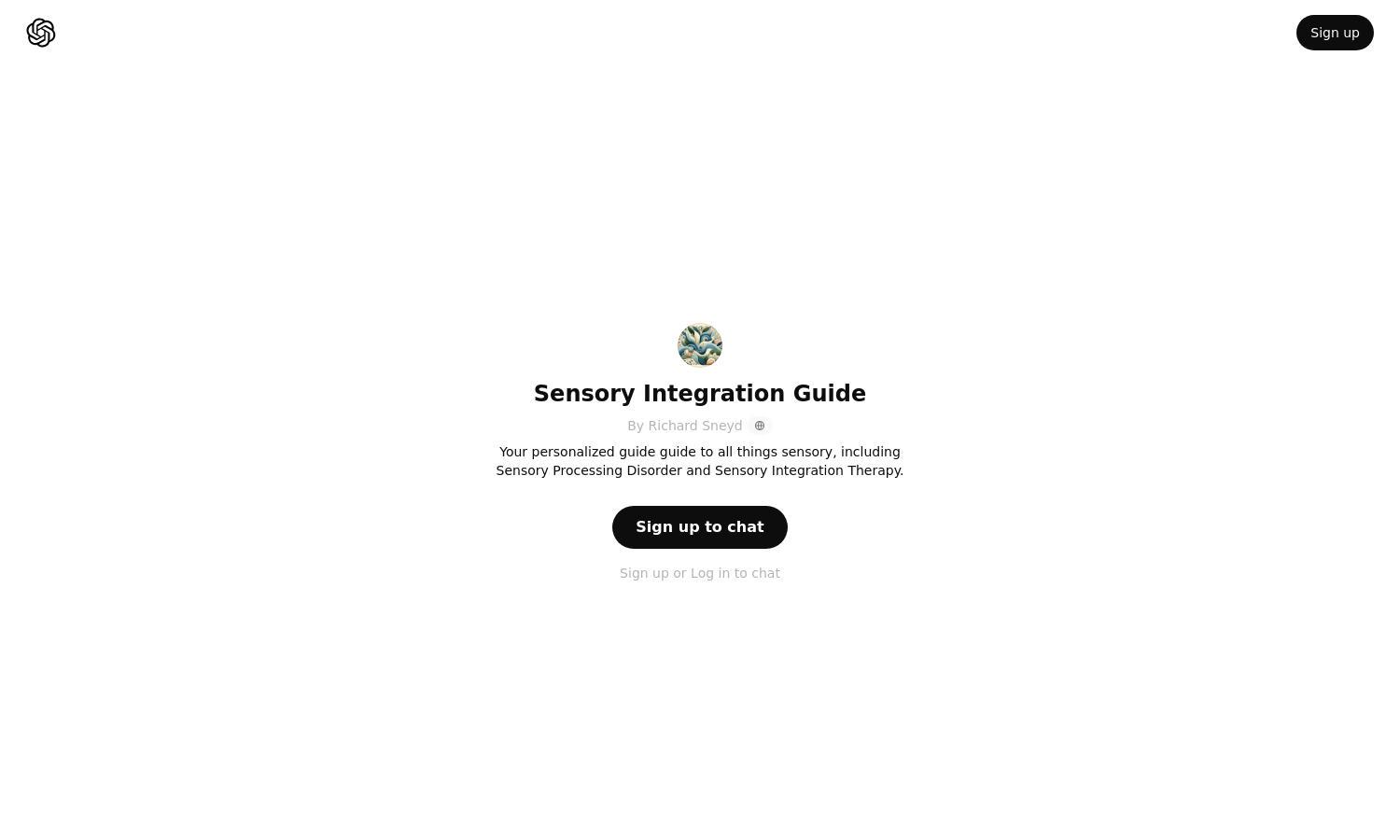 ChatGPT - Sensory Integration Guide Website