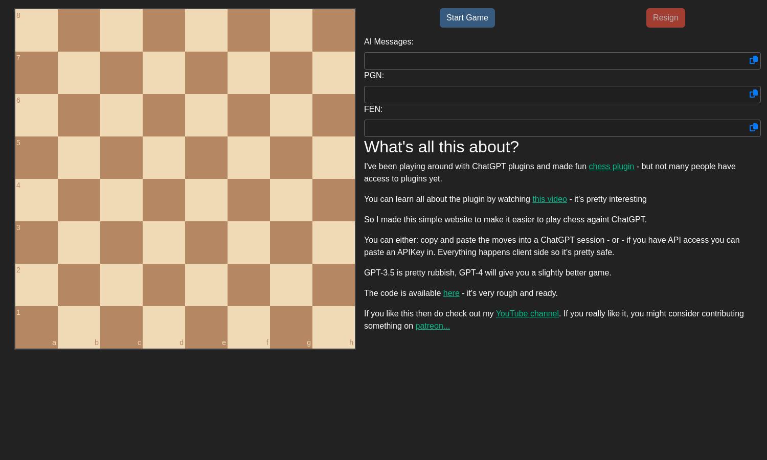 ChessGPT Website