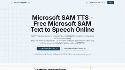 SAM TTS - AI tool for Audio & Music