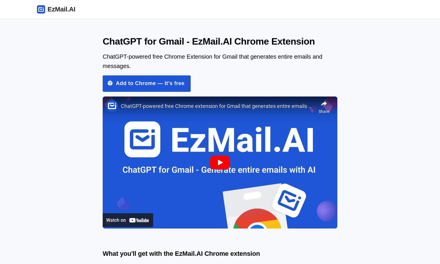 EzMail.AI Website