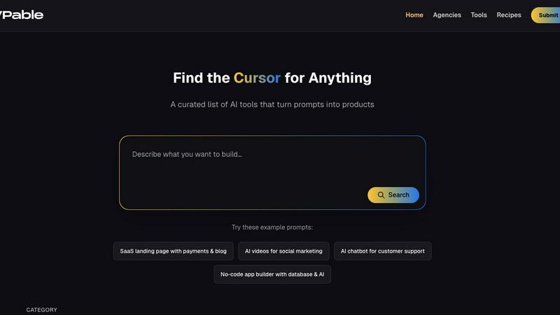 MVPable application interface and features
