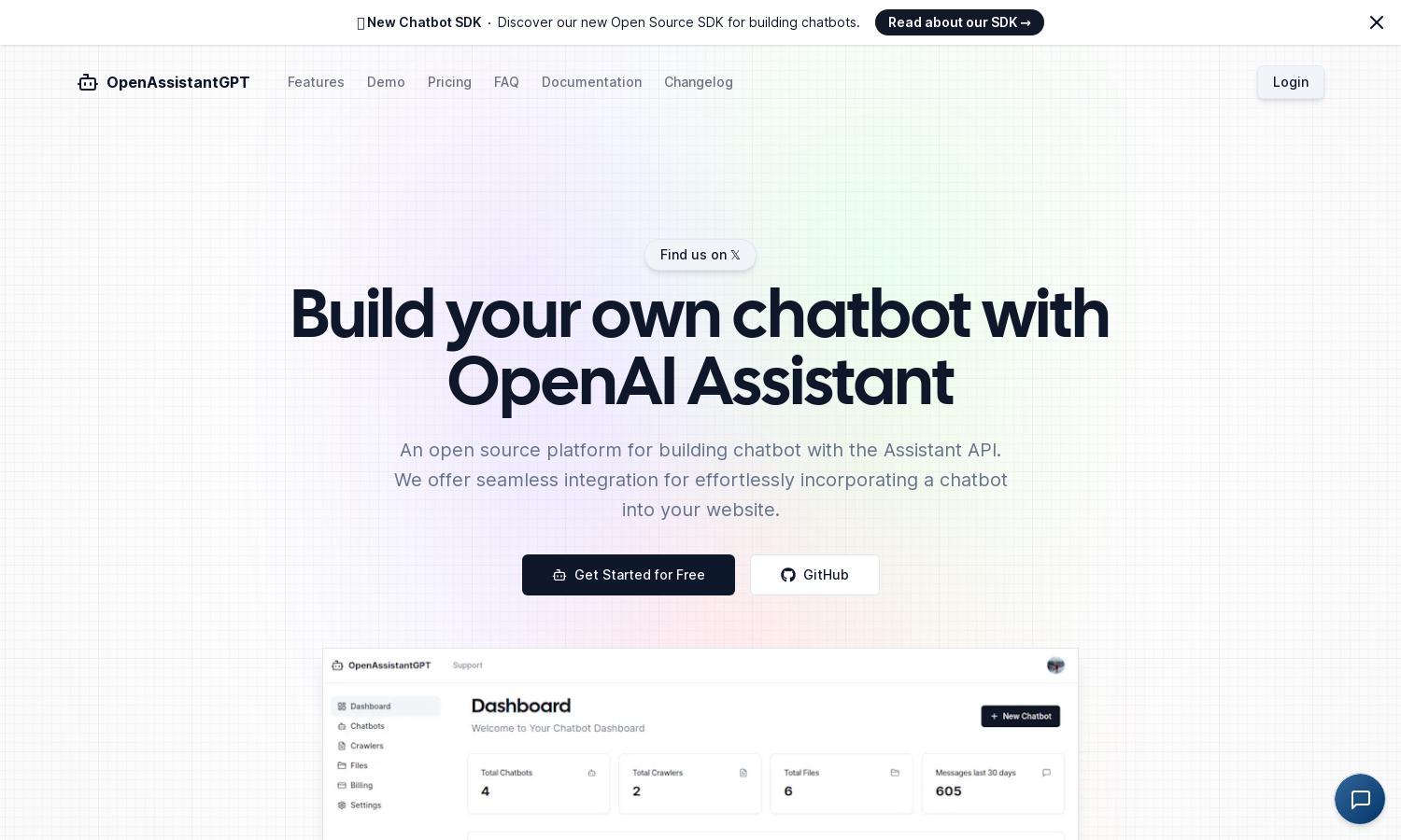 OpenAssistantGPT Website