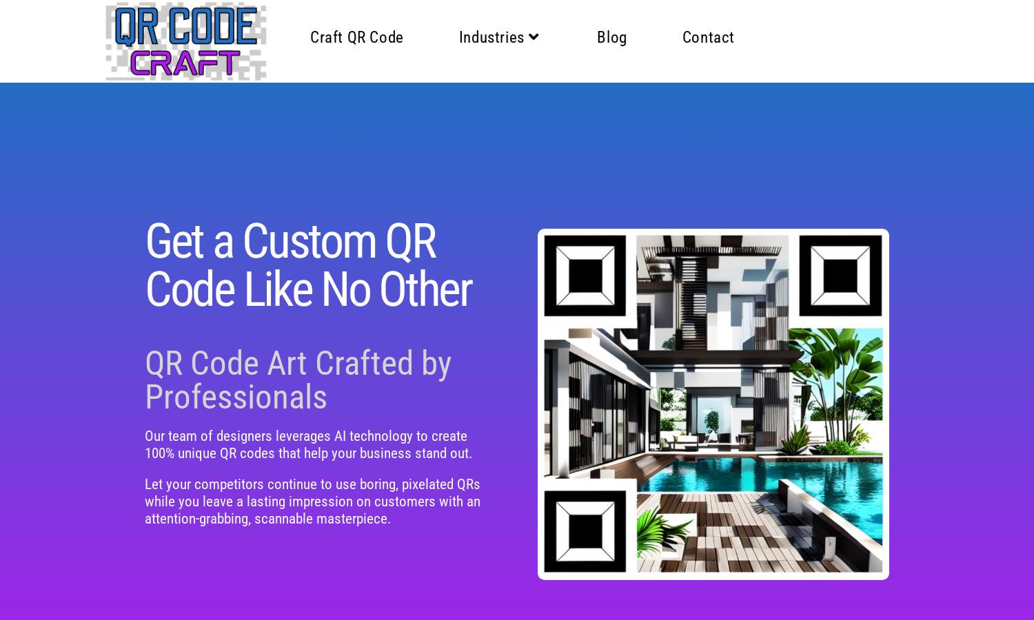 QR Code Craft Website