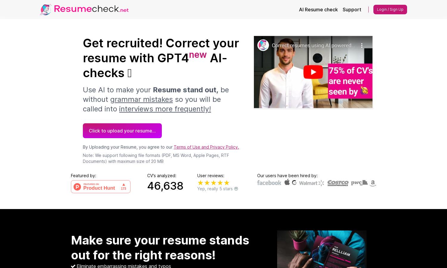 resumecheck.net Website