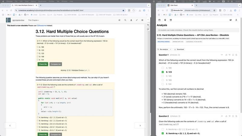 Marauder Bot application interface and features